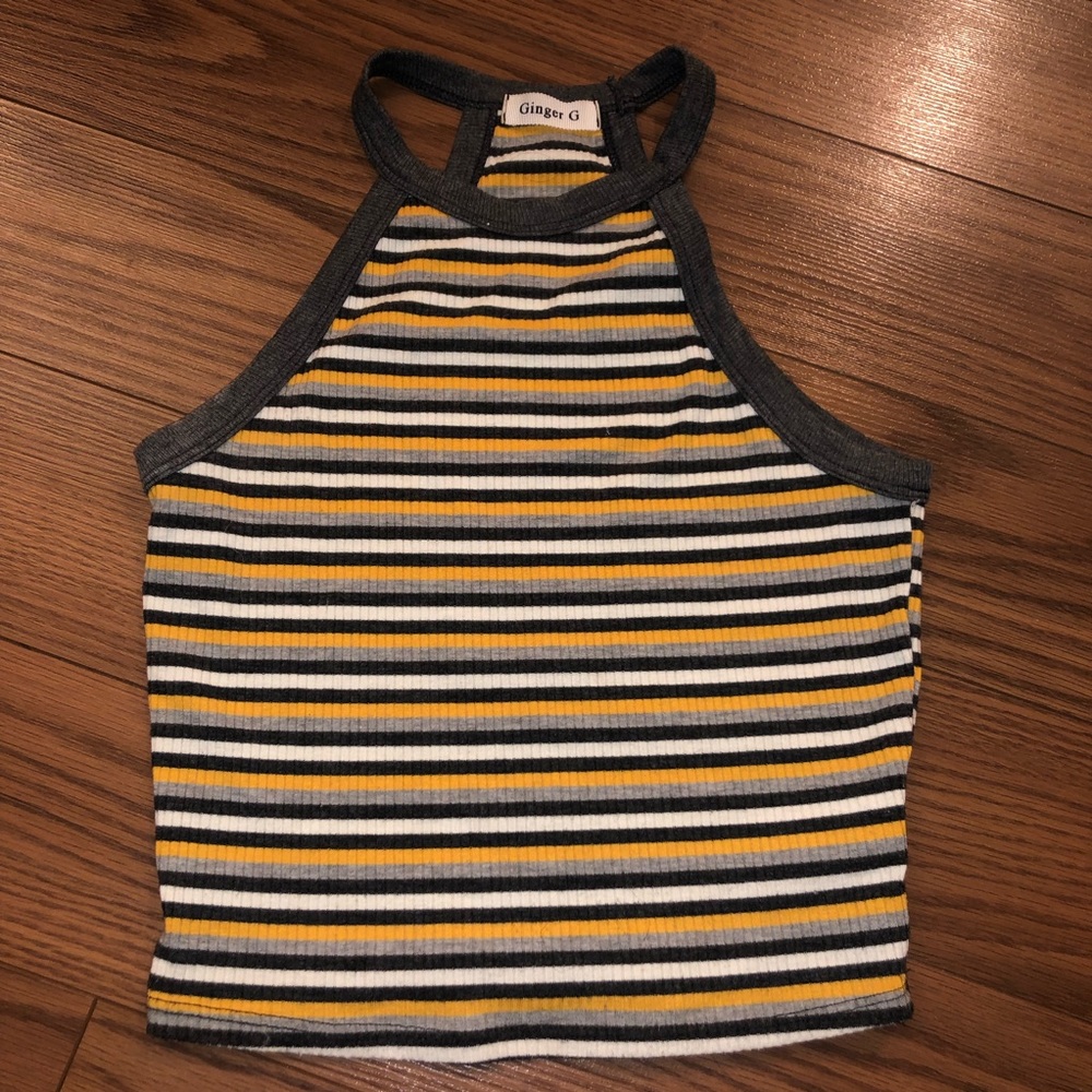Striped racer back tank